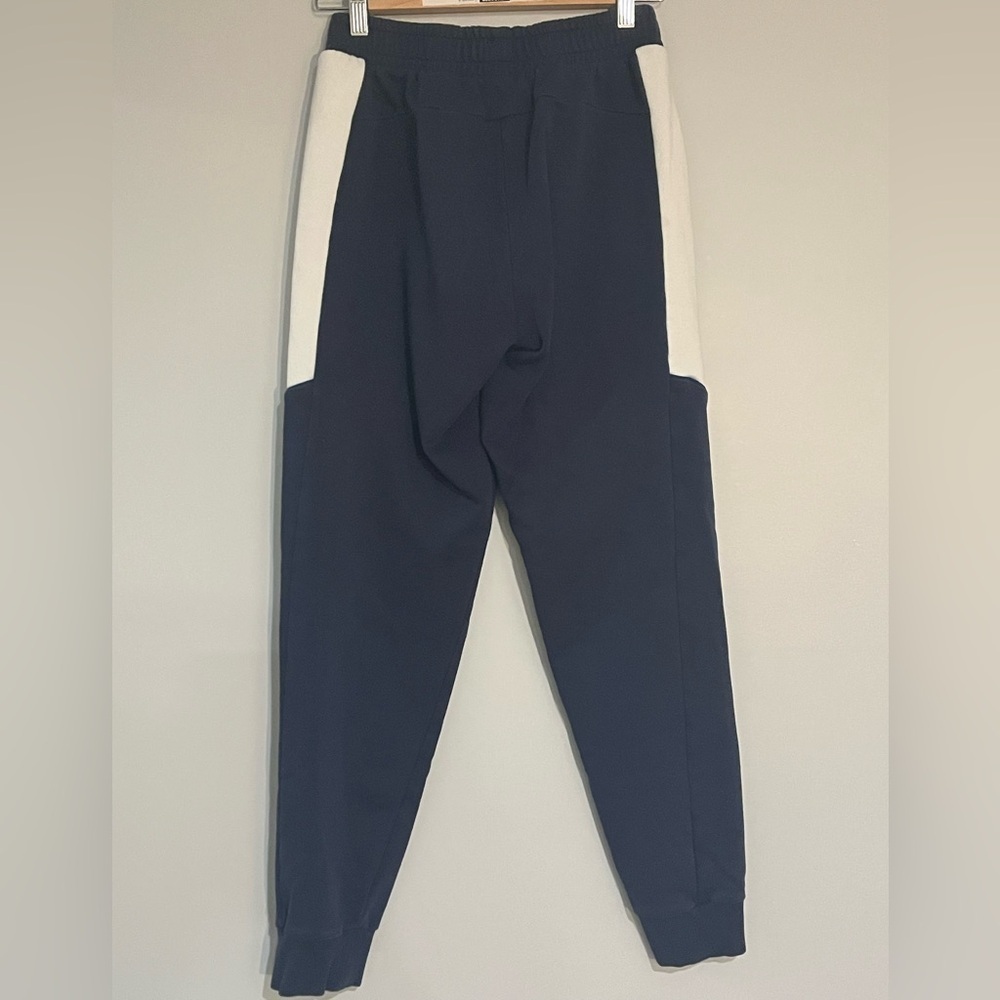 Puma Kids Dark Blue and White Joggers - Picture 7 of 8